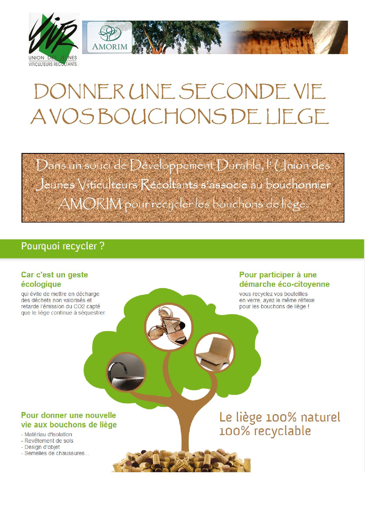 Recyclage bouchons AMORIM